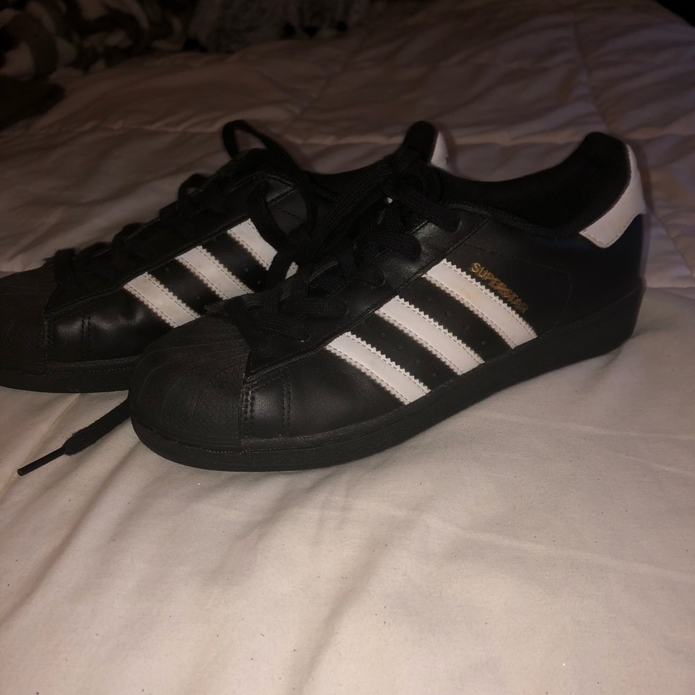 Adidas Superstars (black) Size 6